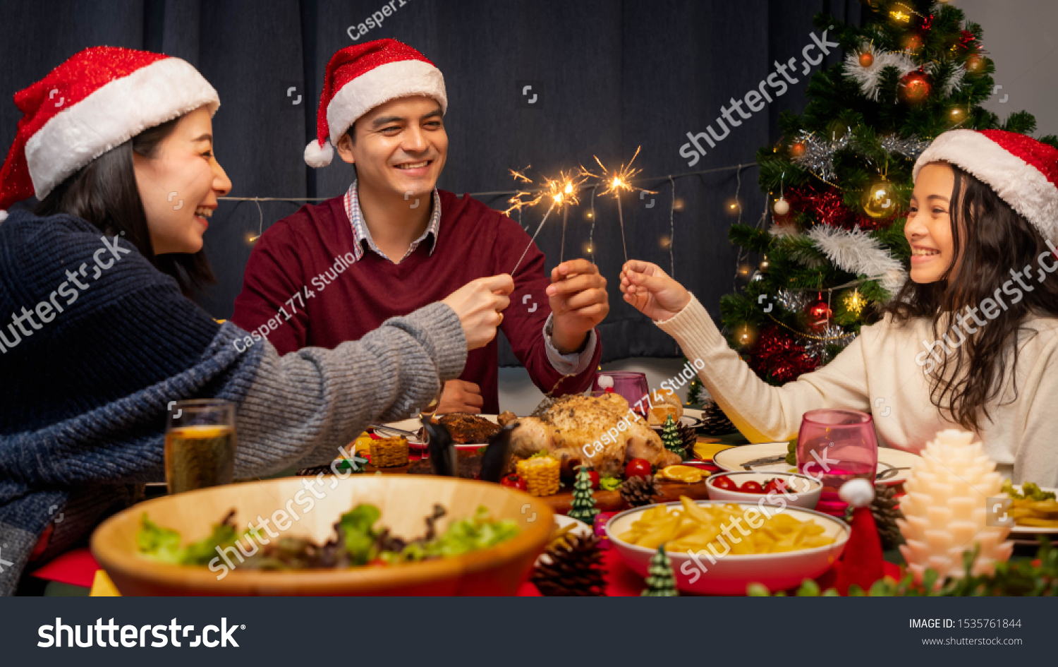 Happy Family Father Mother Daughter Having Stock Photo 1535761844 ...