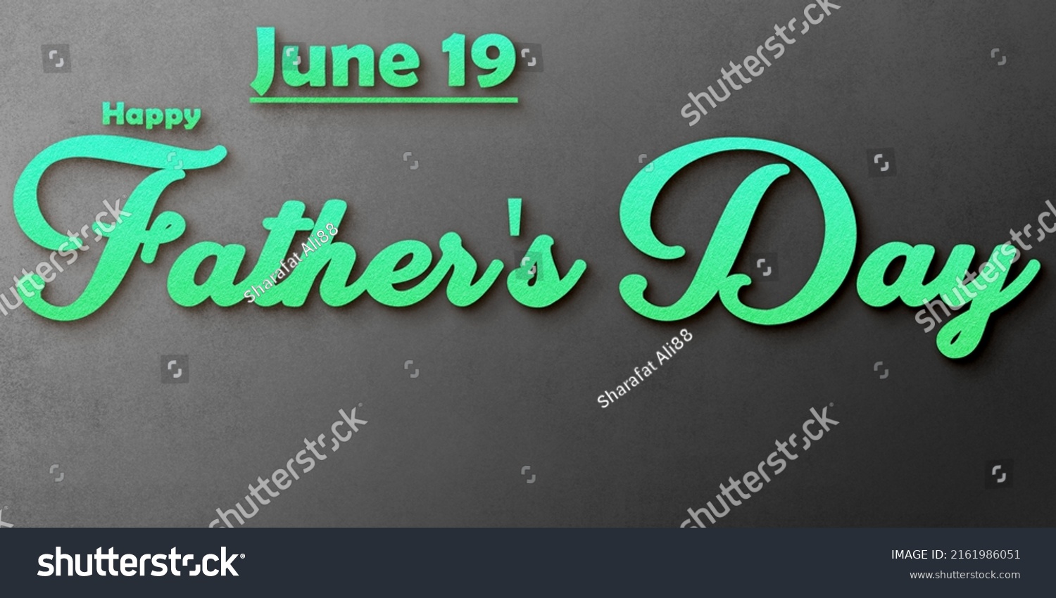 Happy Fathers Day June Month Holidays Stock Illustration 2161986051