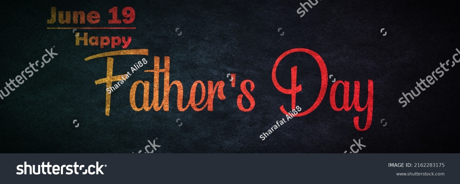 Happy Fathers Day June Month Holidays 库存插图 2162283175 Shutterstock