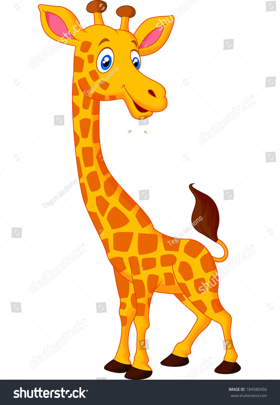 Happy Giraffe Cartoon Stock Illustration 184580456 - Shutterstock