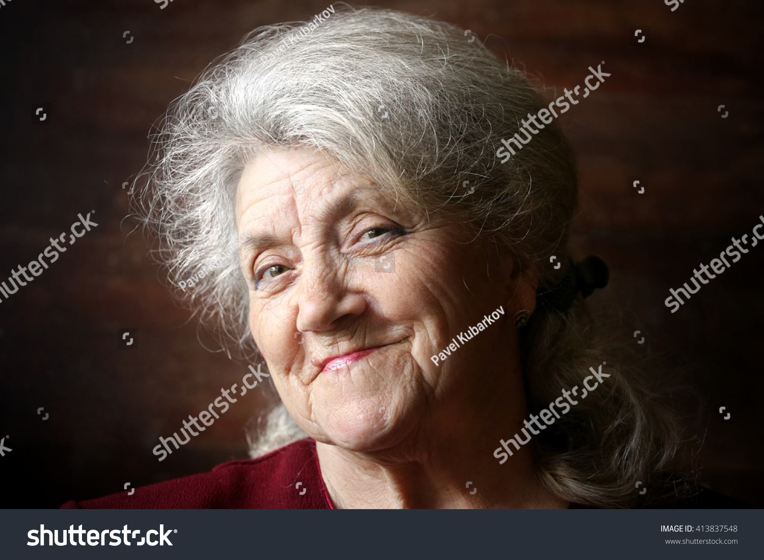 Happy Granny Face Stock Photo 413837548 Shutterstock