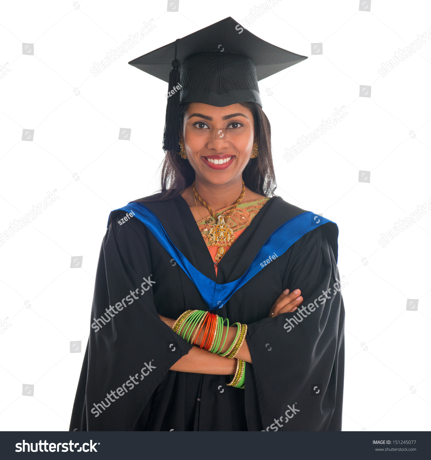Happy Indian College Student Graduation Gown Stock Photo 151245077 ...