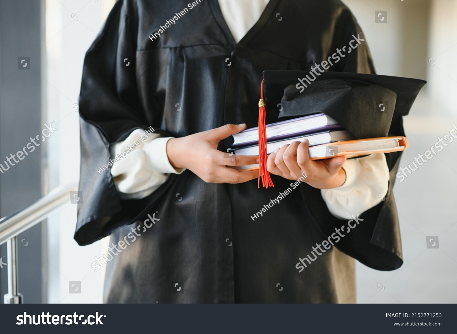 Happy Indian University Student Graduation Gown Stock Photo 2152771253