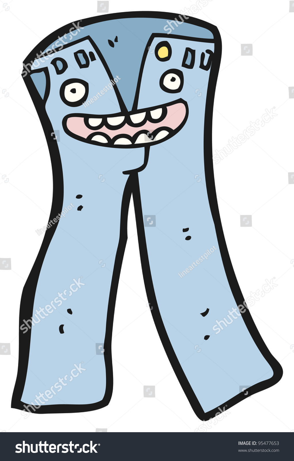Happy Jeans Cartoon Stock Photo 95477653 : Shutterstock