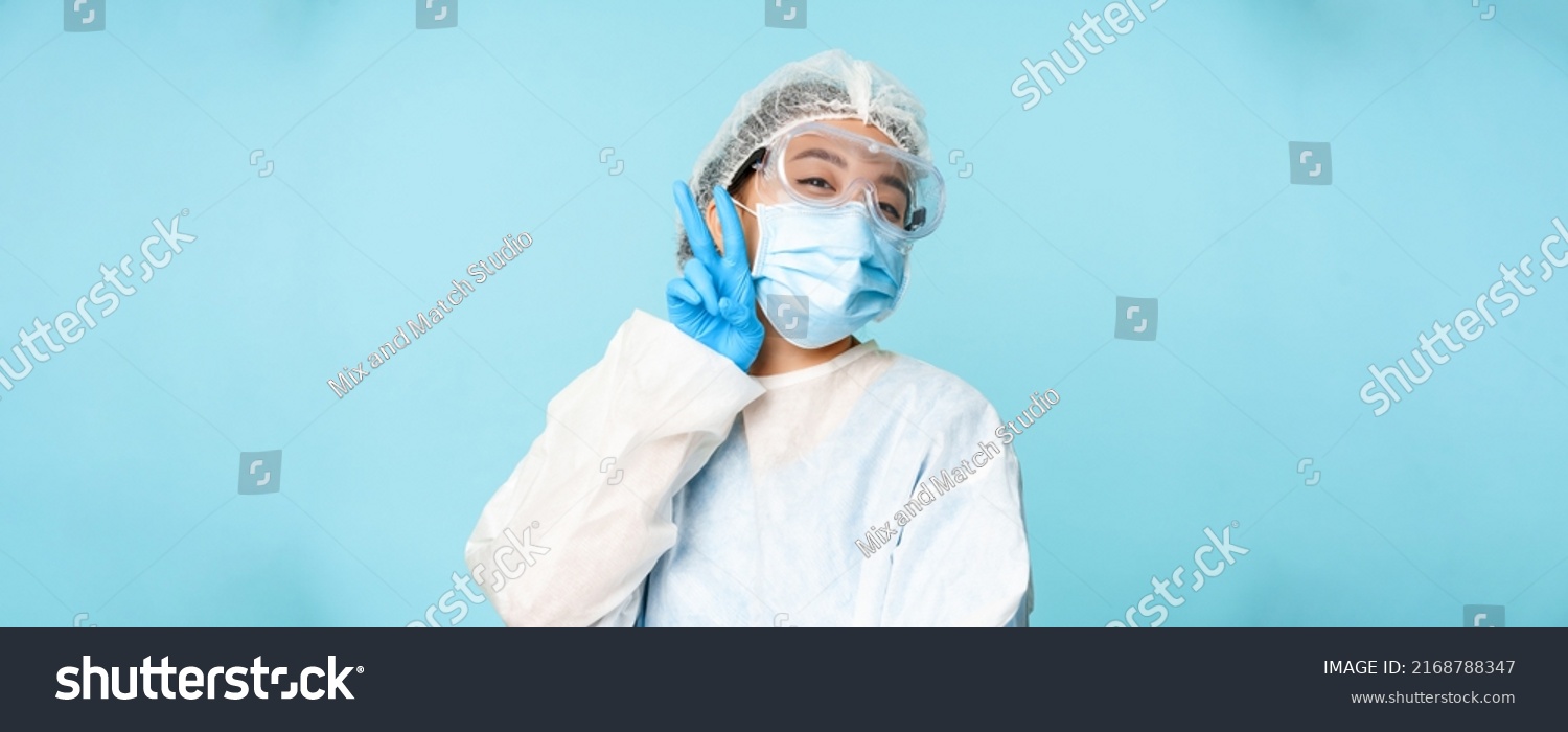 Happy Kawaii Asian Female Doctor Nurse Stock Photo 2168788347 ...