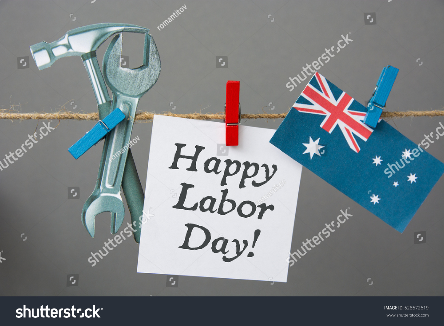 Happy Labor Day Australia Card 1 Stock Photo 628672619 Shutterstock