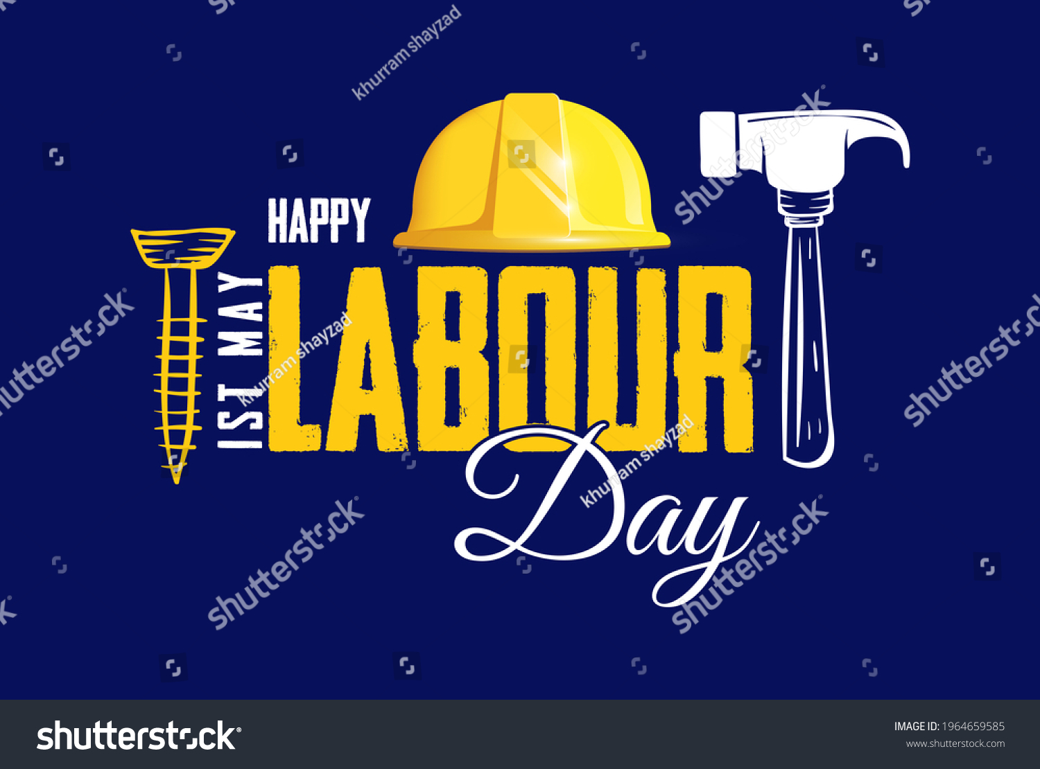 Happy Labour Day Beautiful Poster Design Stock Illustration 1964659585 ...