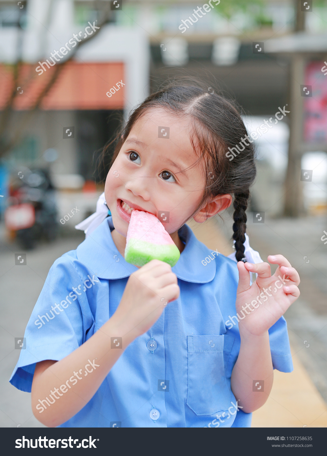 Happy Little Asian Child Girl School Stock Photo 1107258635 | Shutterstock