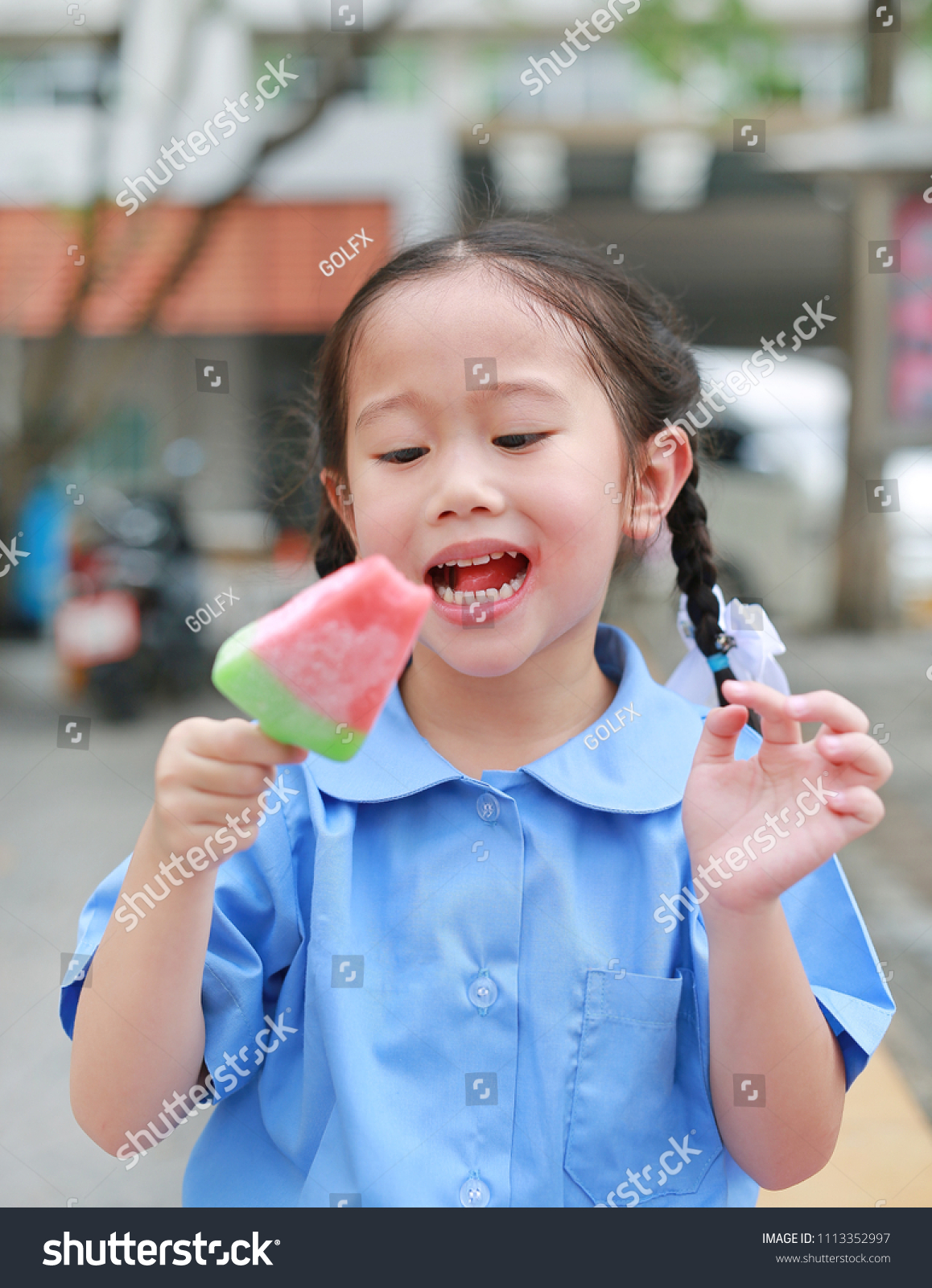 Happy Little Asian Child Girl School Stock Photo 1113352997 | Shutterstock