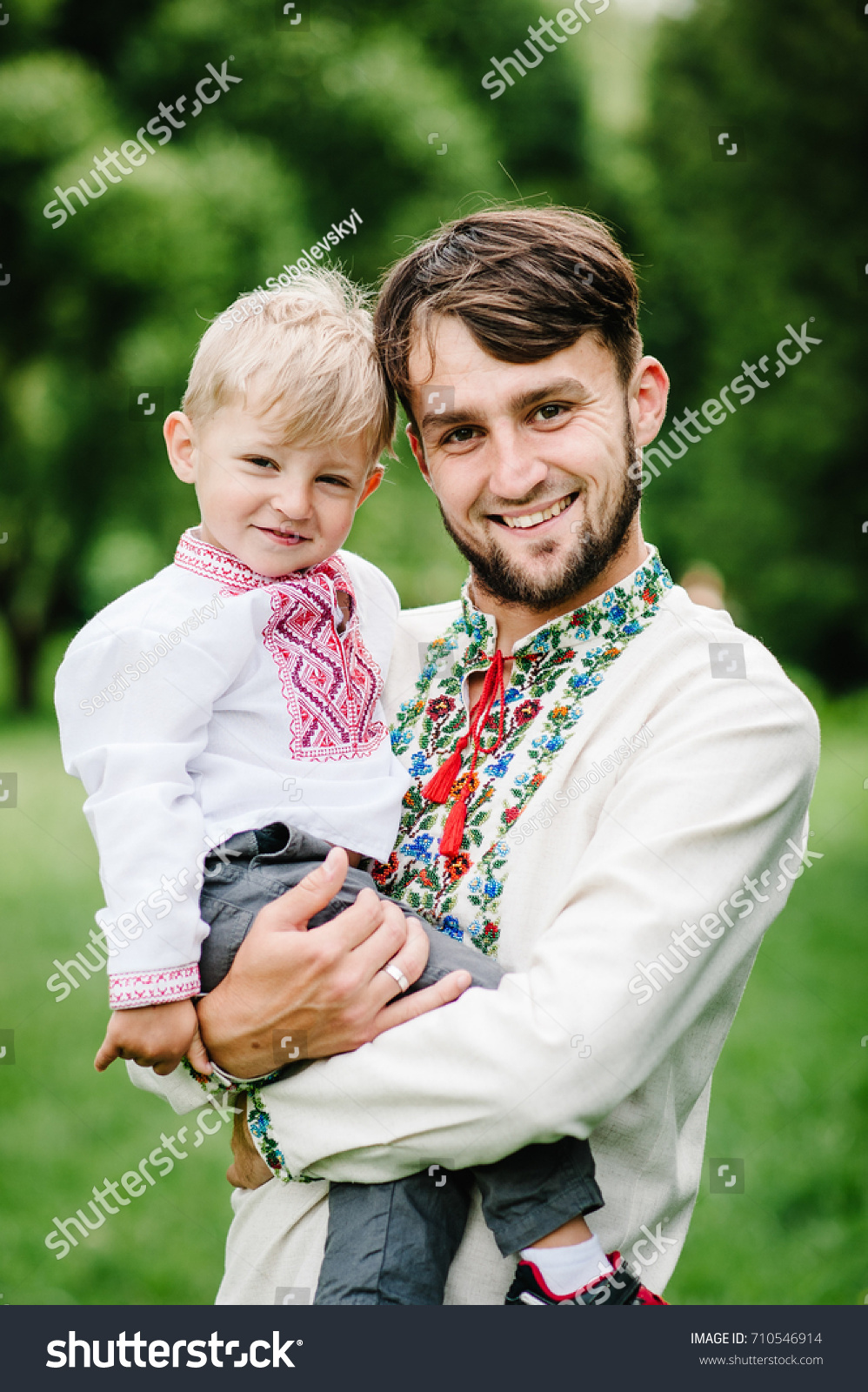 baby boy and father dress