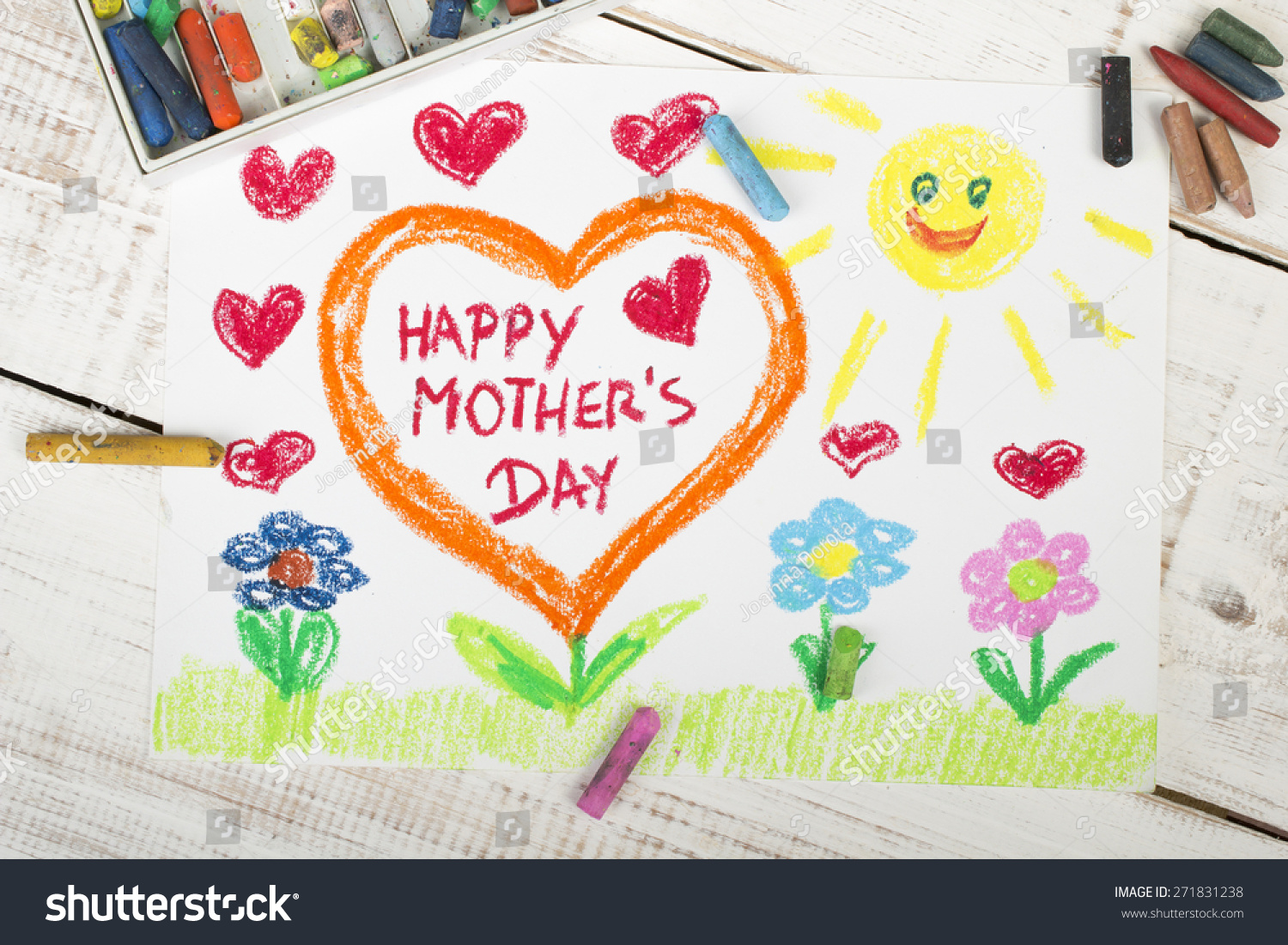 Happy Mothers Day Card Made By Stock Photo Edit Now 271831238