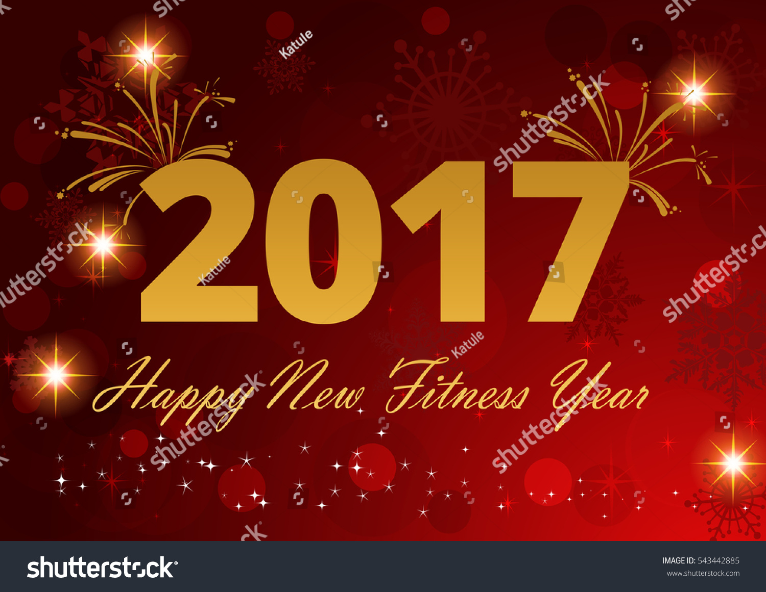 Happy New Fitness Year Stock Illustration 543442885 - Shutterstock