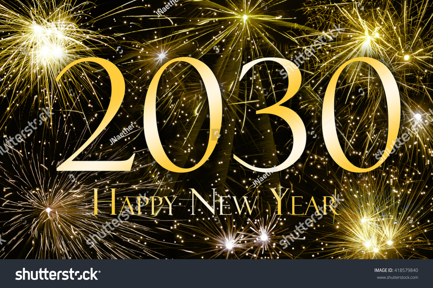 Happy New Year 2030 Stock Illustration 418579840