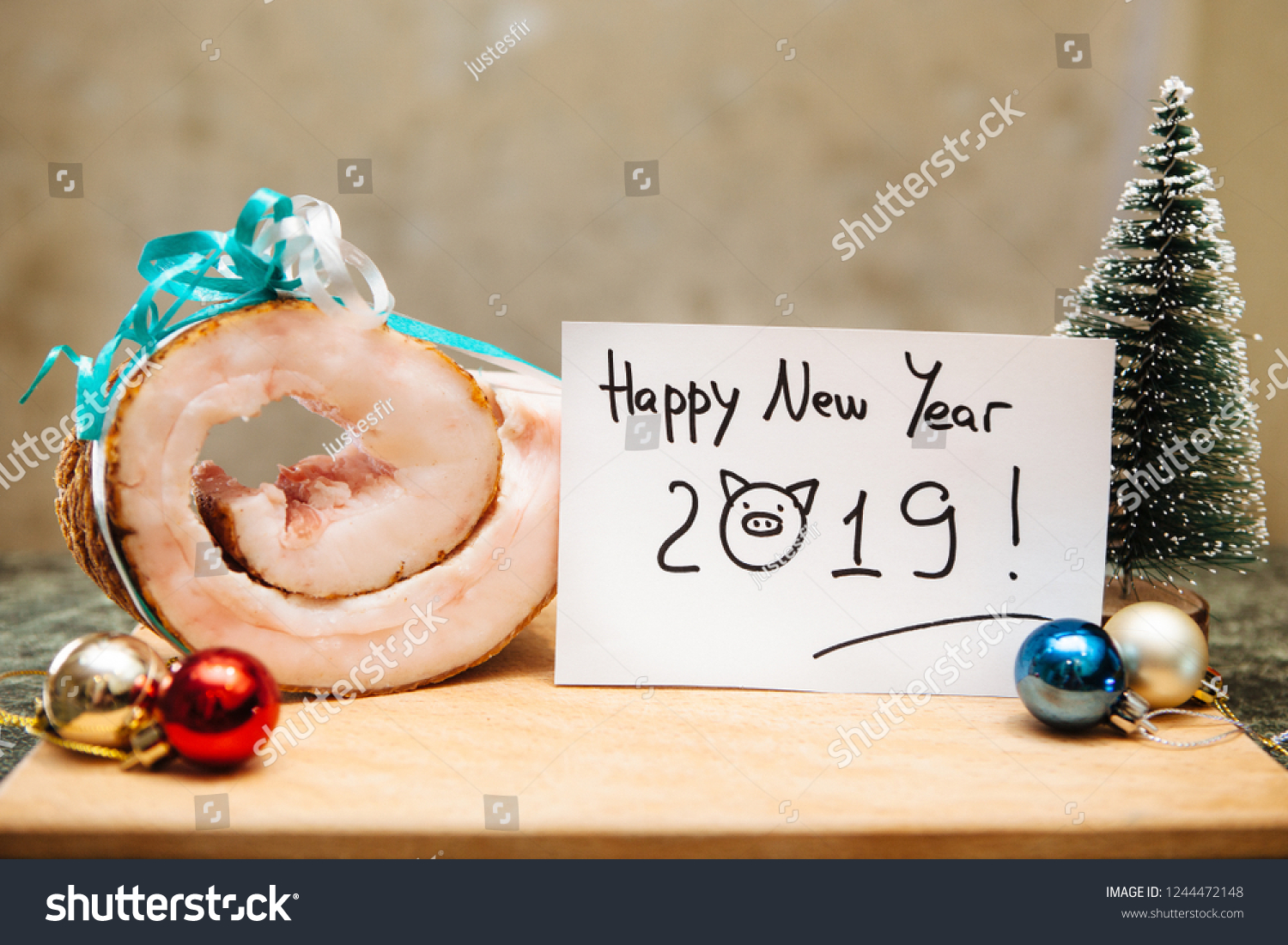 Happy New Year 19 Funny Card Stock Photo Edit Now