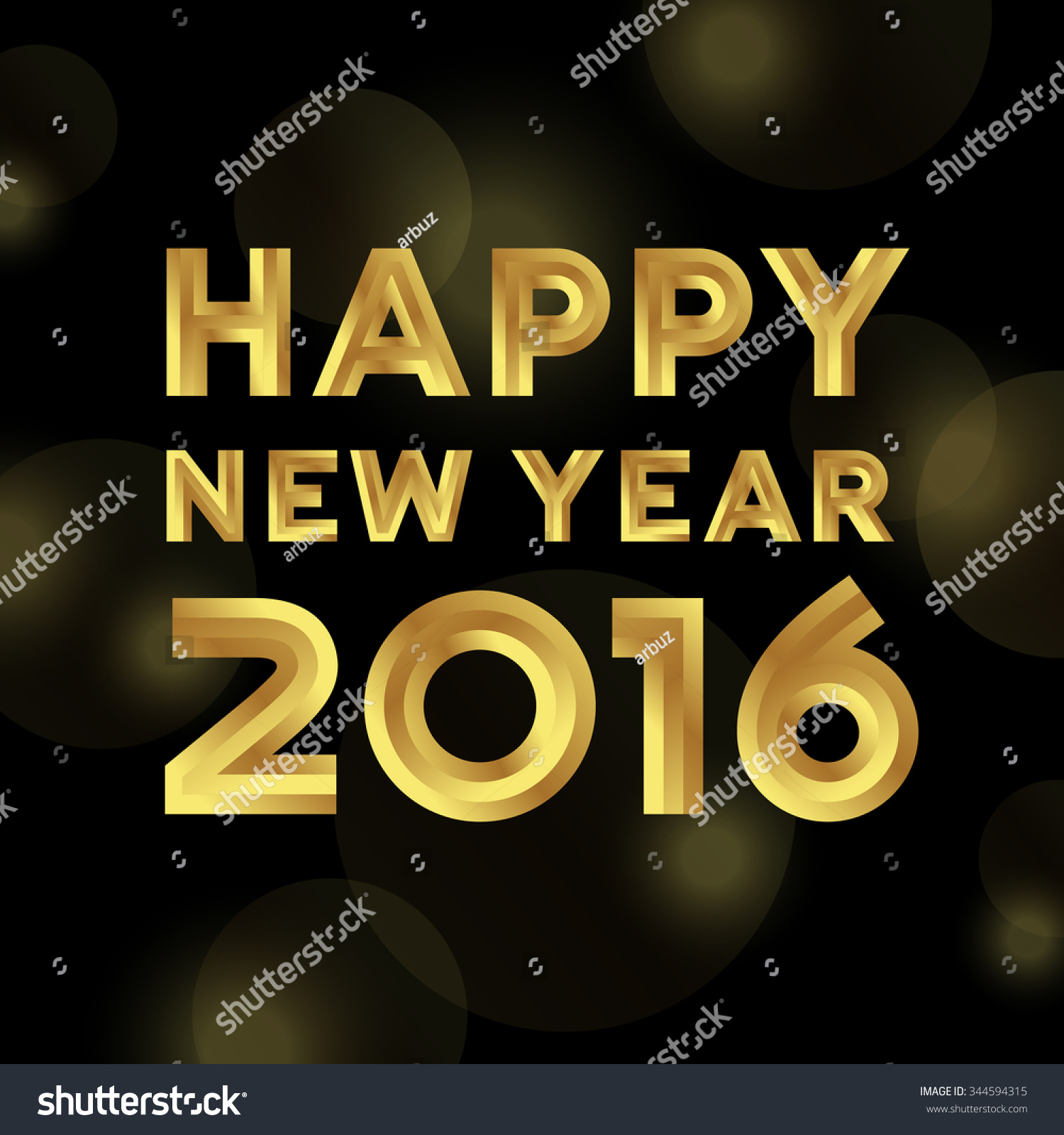 Happy New Year 2016 Greeting Card Stock Illustration 344594315 - Shutterstock