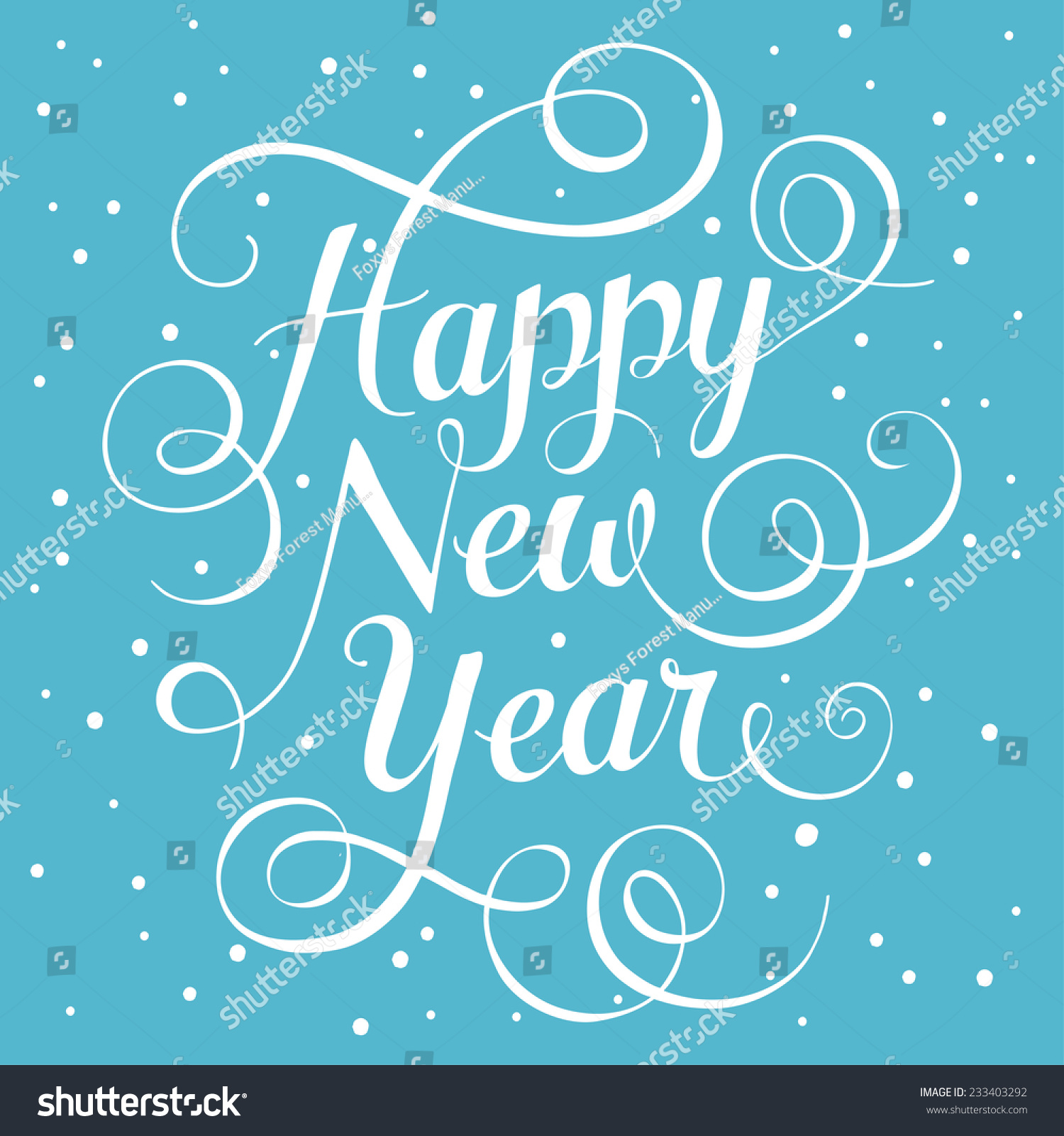 Happy New Year. Lettering Stock Photo 233403292 : Shutterstock