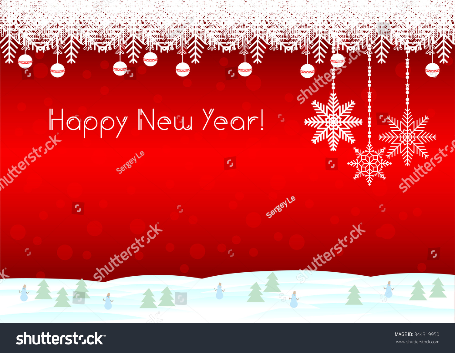 Happy New Year Red Background Stock Photo 344319950 : Shutterstock