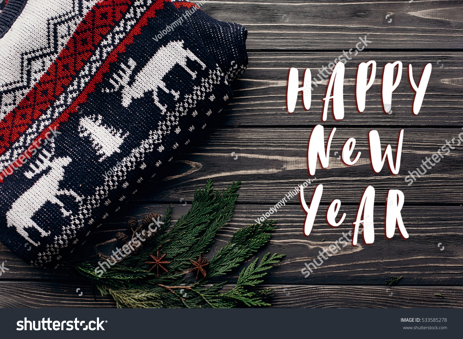 Happy New Year Text Sign On Stock Photo 533585278 Shutterstock