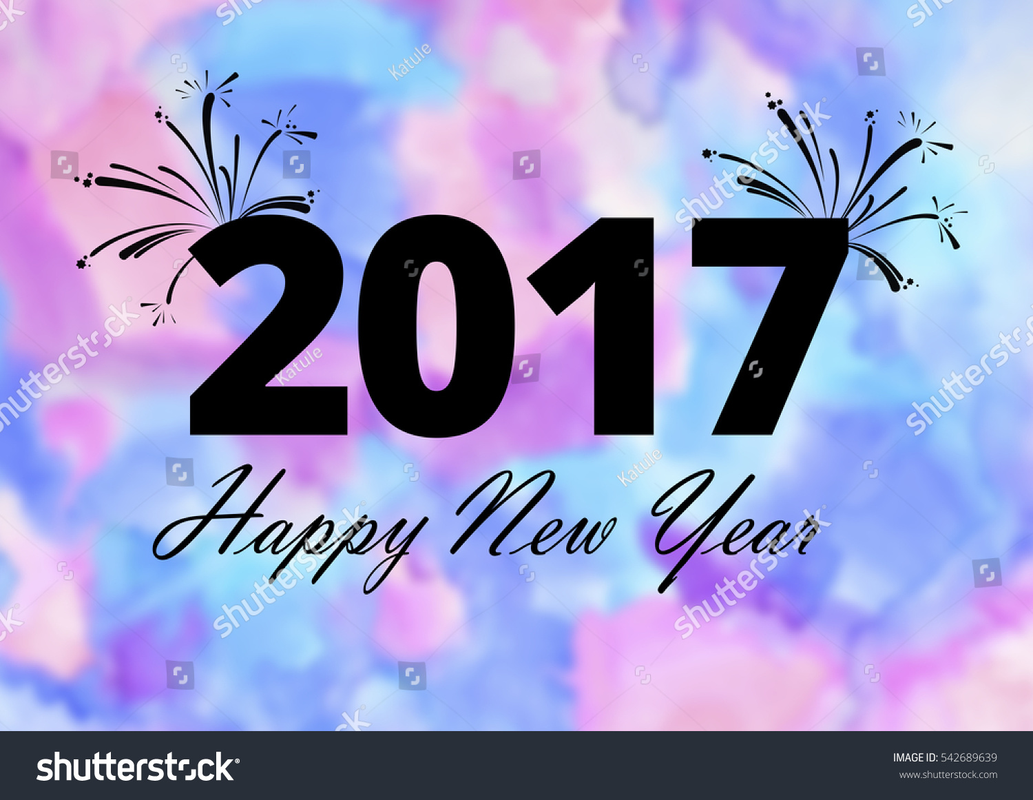 Happy New Year Wallpaper Stock Photo (Edit Now) 542689639