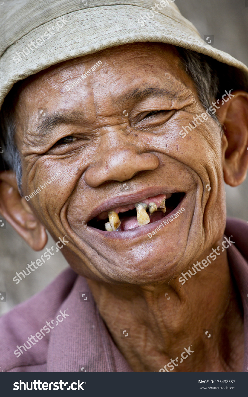 Happy Old Man Close View Stock Photo (edit Now) 135438587