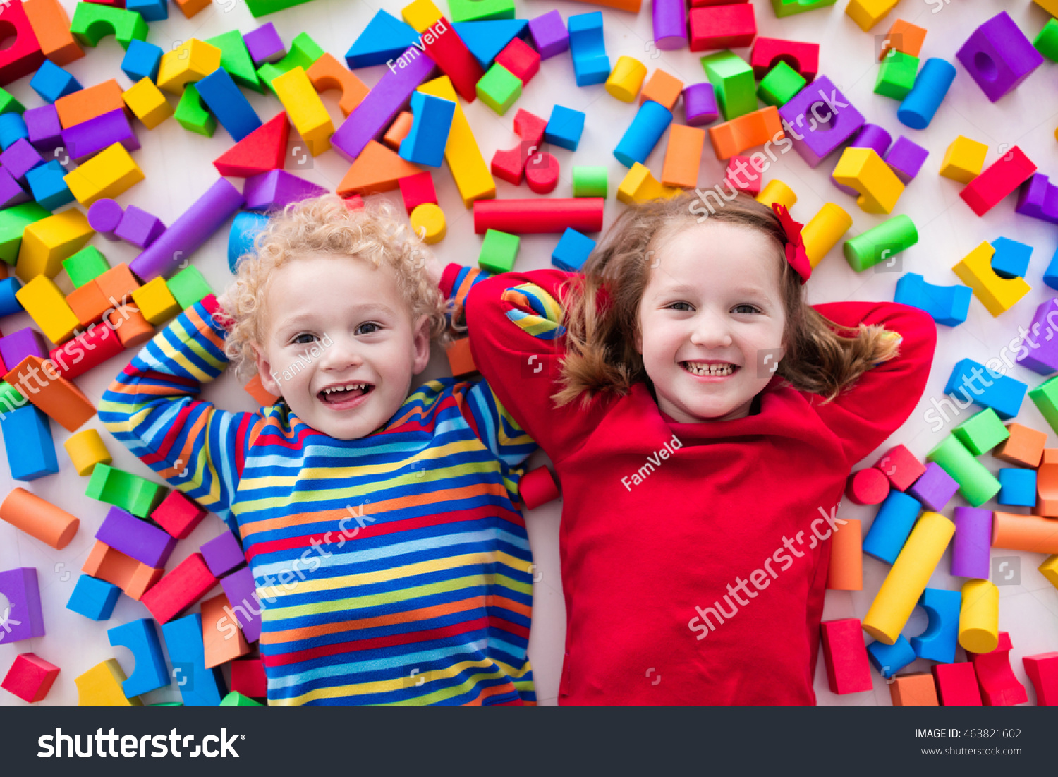 Happy Preschool Age Children Play Colorful Stock Photo (Edit Now) 463821602