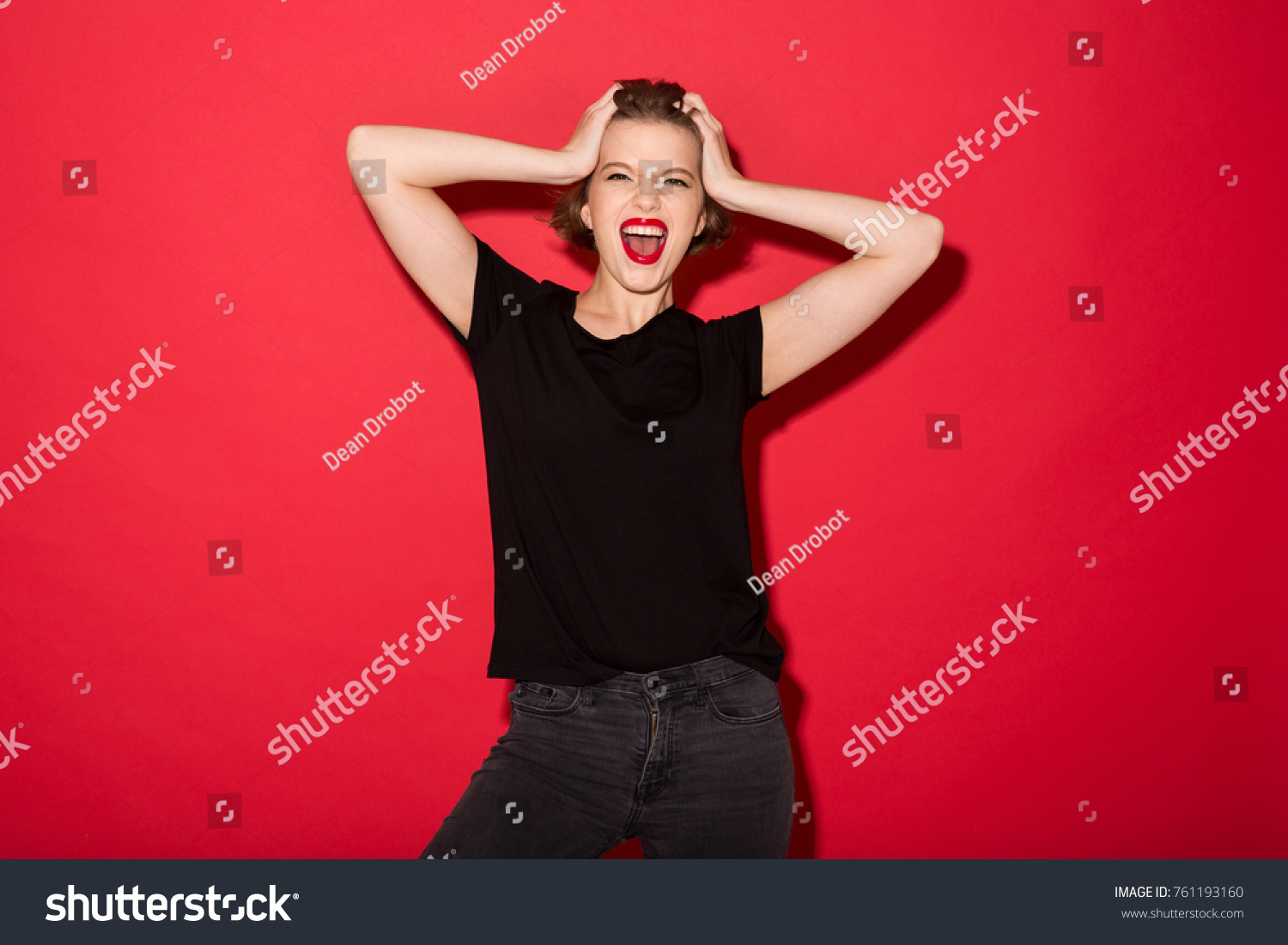 Happy Punk Woman Screaming Holding HerẢnh Có Sẵn761193160 Shutterstock 