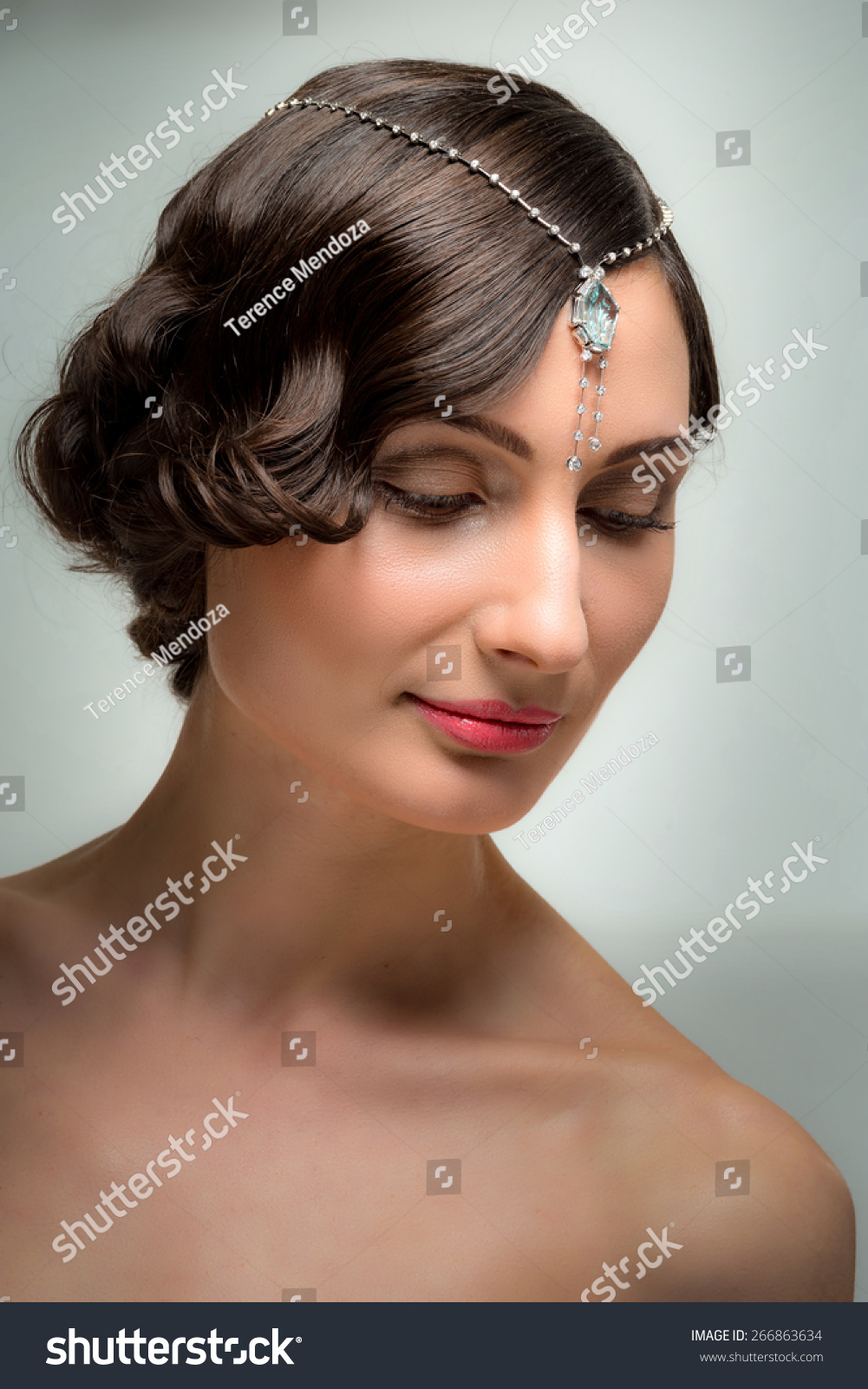 Happy Retro Style Fifties Pinup Woman Stock Photo Edit Now 266863634