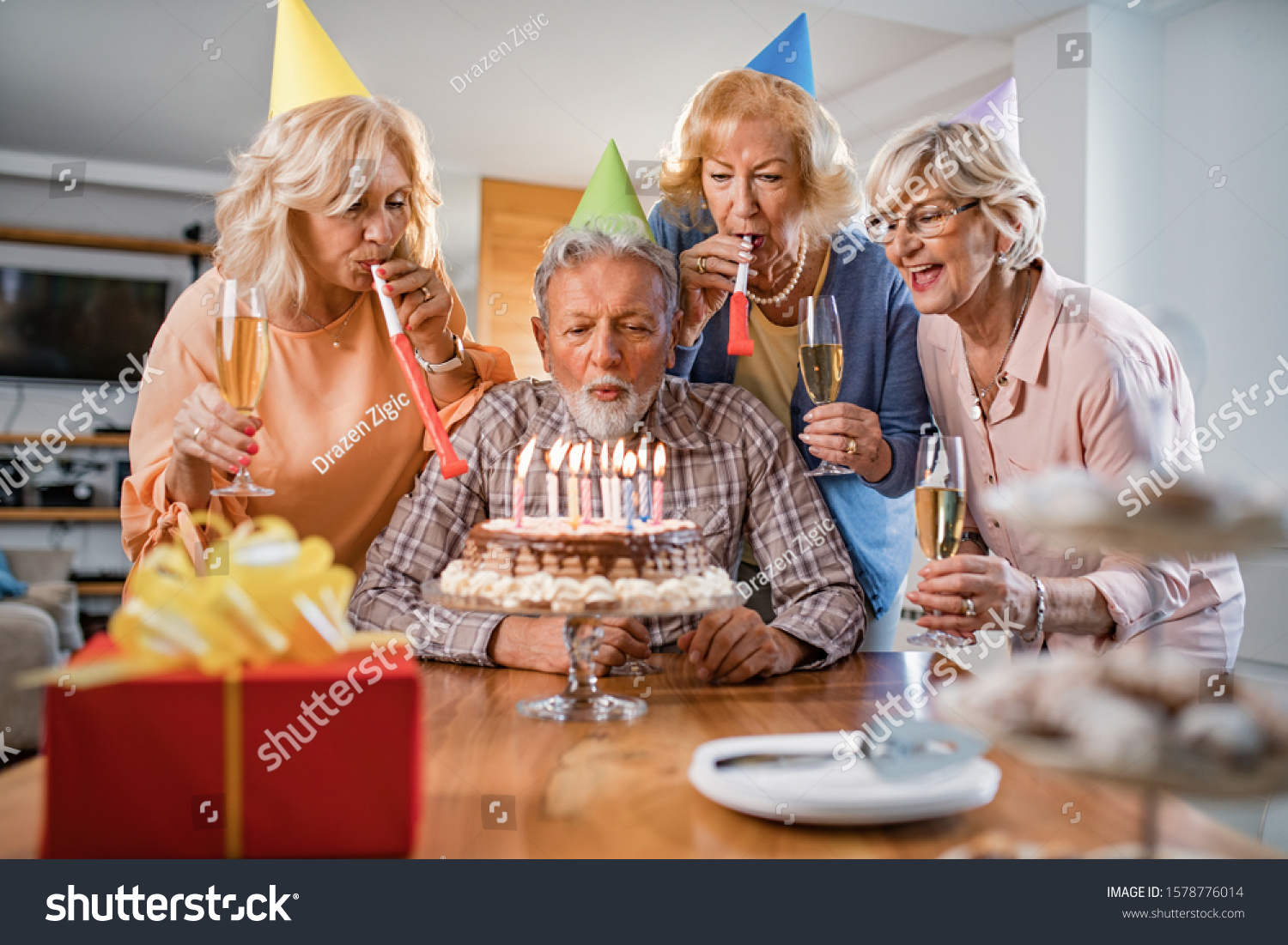 happy senior party