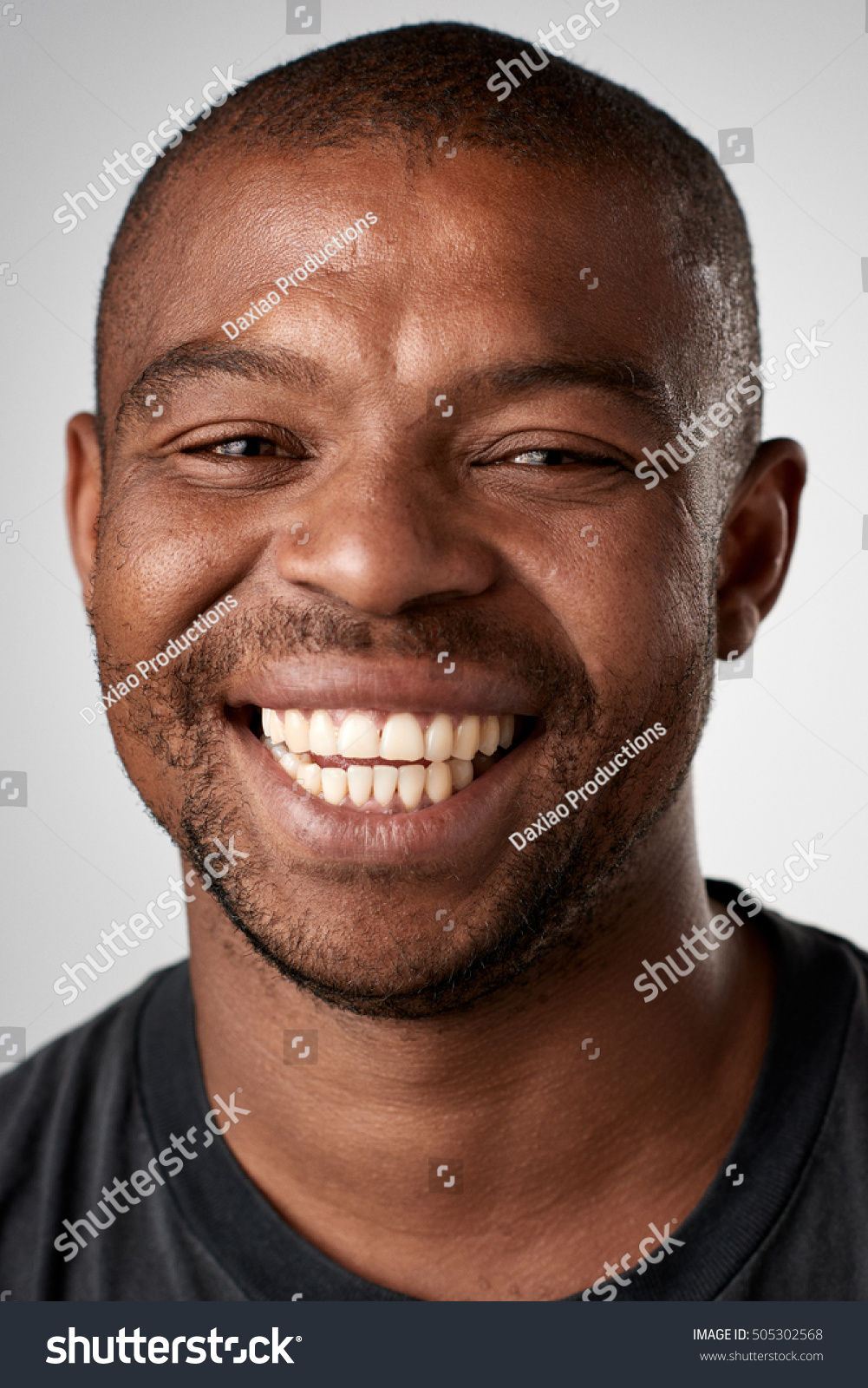 Happy Smiling African Black Man Portrait Stock Photo (Edit Now) 505302568