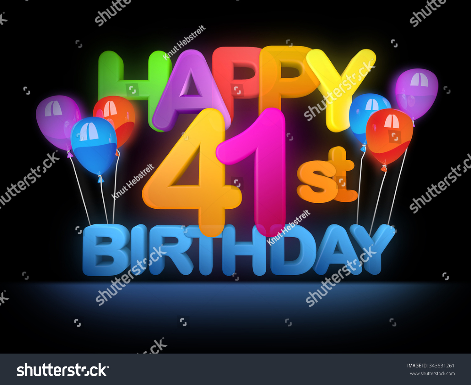 Happy 41st Birthday Images Photos Et Images Vectorielles De Stock Shutterstock 