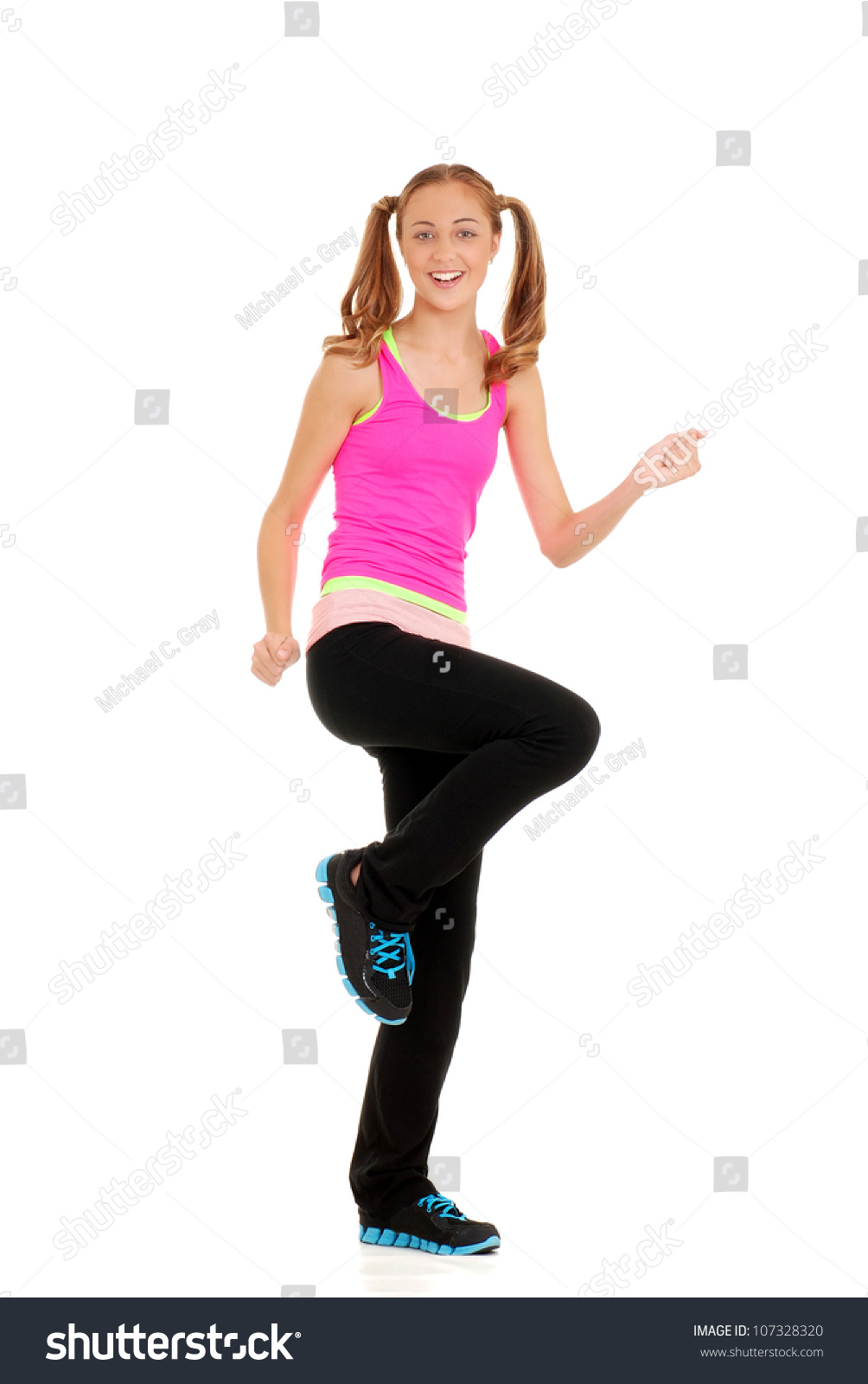 Happy Teen Workout Fitness Stock Photo 107328320 : Shutterstock