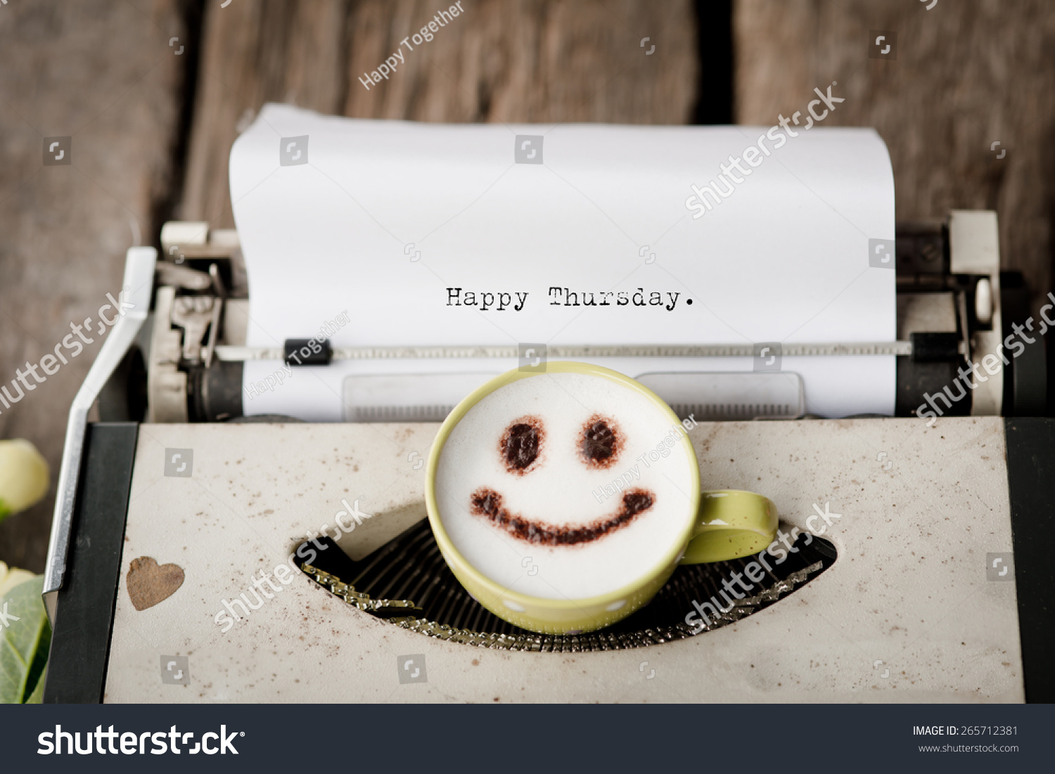 Bildergebnis für Happy Thursday with typewriter