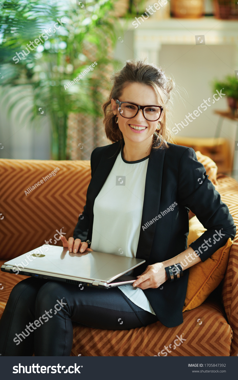 Happy Trendy 40 Years Old Housewife Stock Photo 1705847392 | Shutterstock