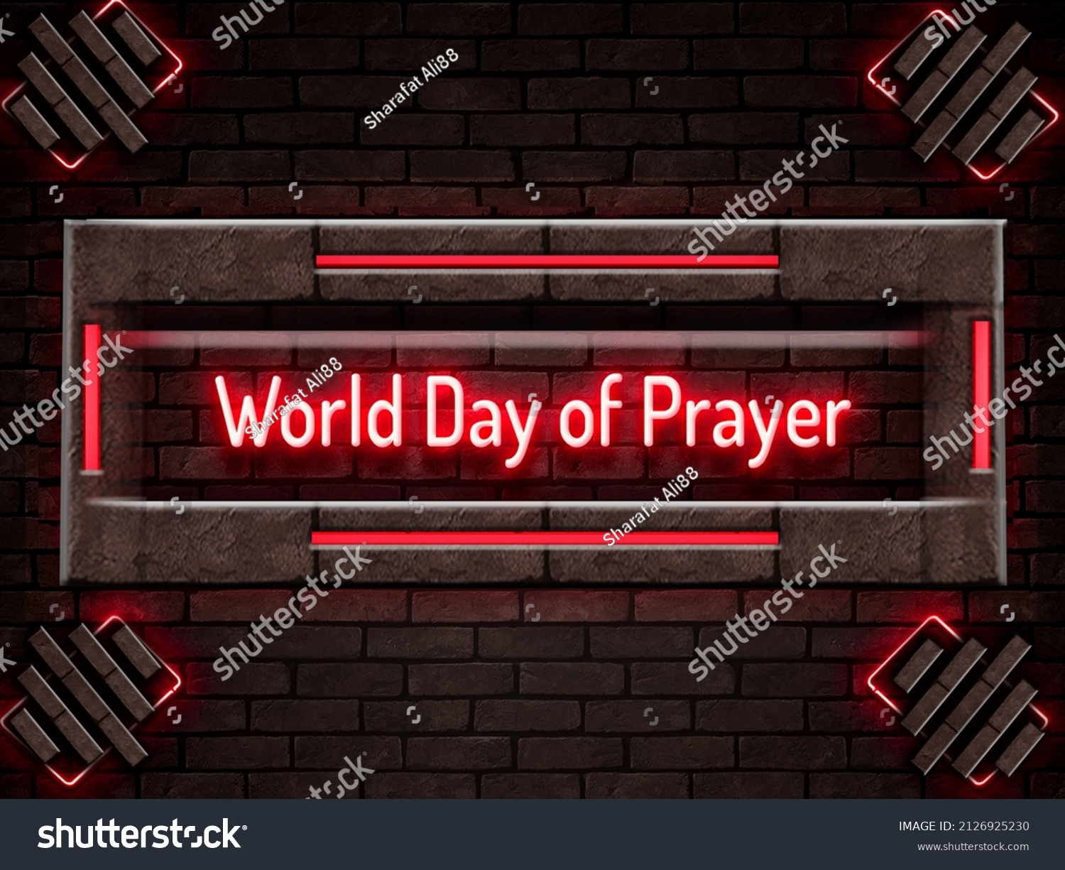 Happy World Day Prayer Calendar March Stock Illustration 2126925230