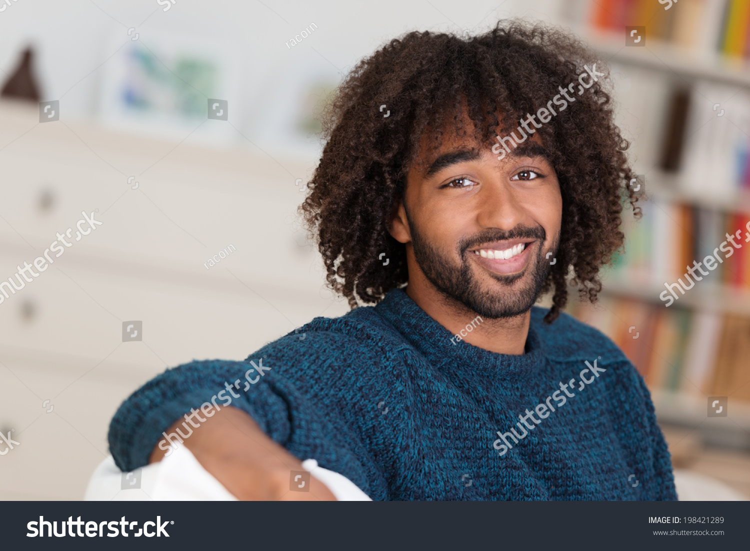 Happy Young African American Man Lovely Stock Photo Edit Now