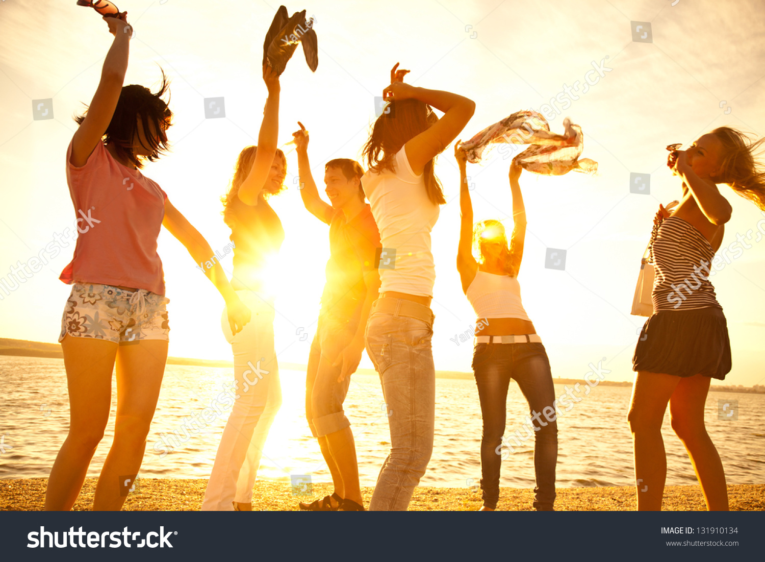 young teens at the beach