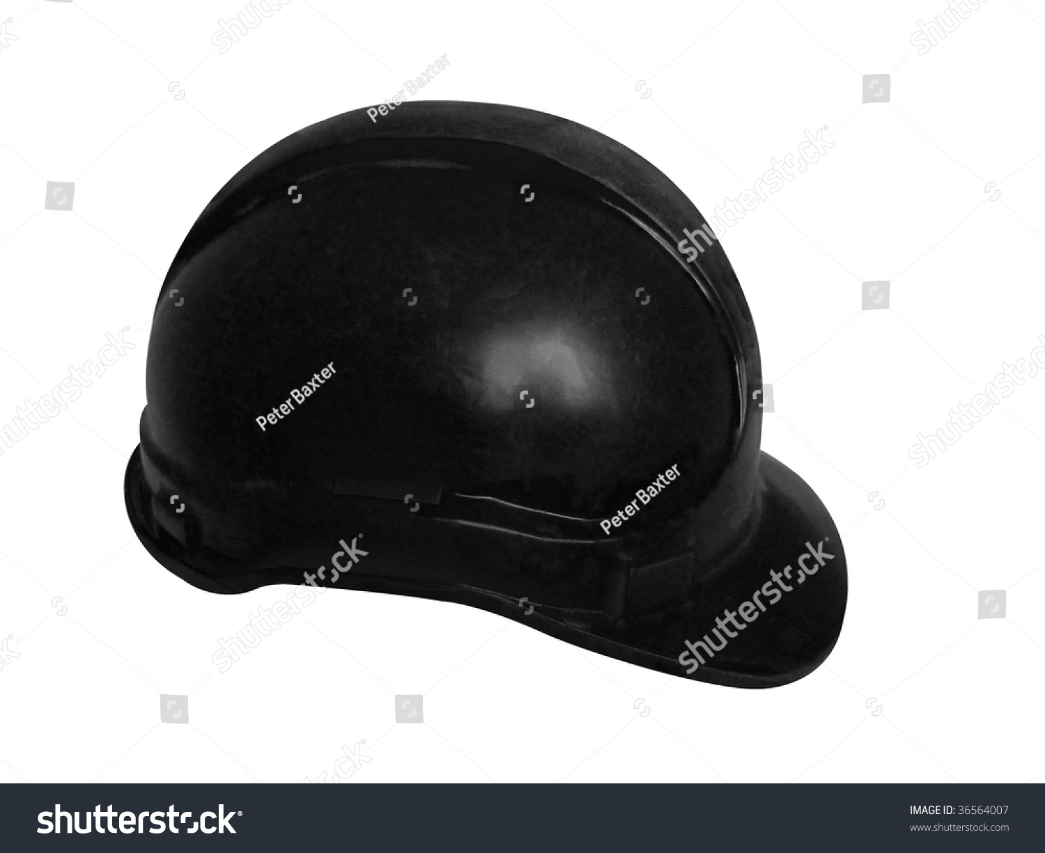 Hard Hat In Black For Oil Workers And Miners Stock Photo 36564007 ...