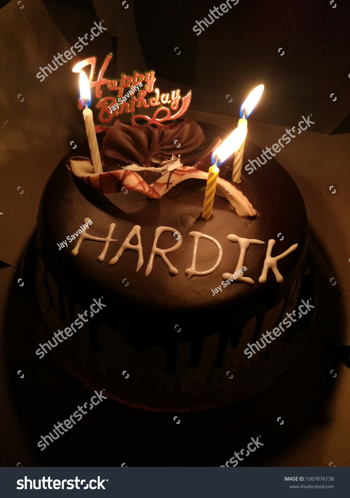 Hardik Named Birthday Cake Stock Photo Edit Now