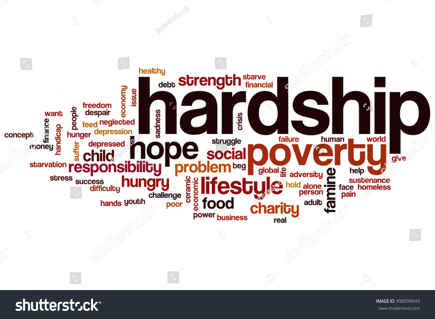 Hardship Word Cloud Concept Stock Illustration 498399049 Shutterstock