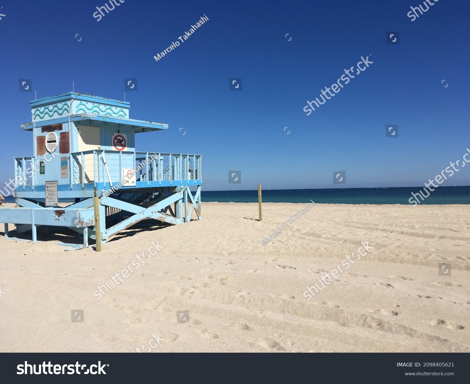 Haulover Beach Lifeguard Tower Stock Photo (Edit Now) 2098405621