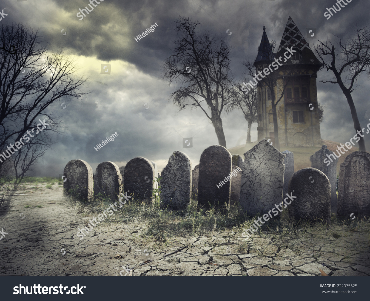 Spooky Halloween Graveyard Scenes
