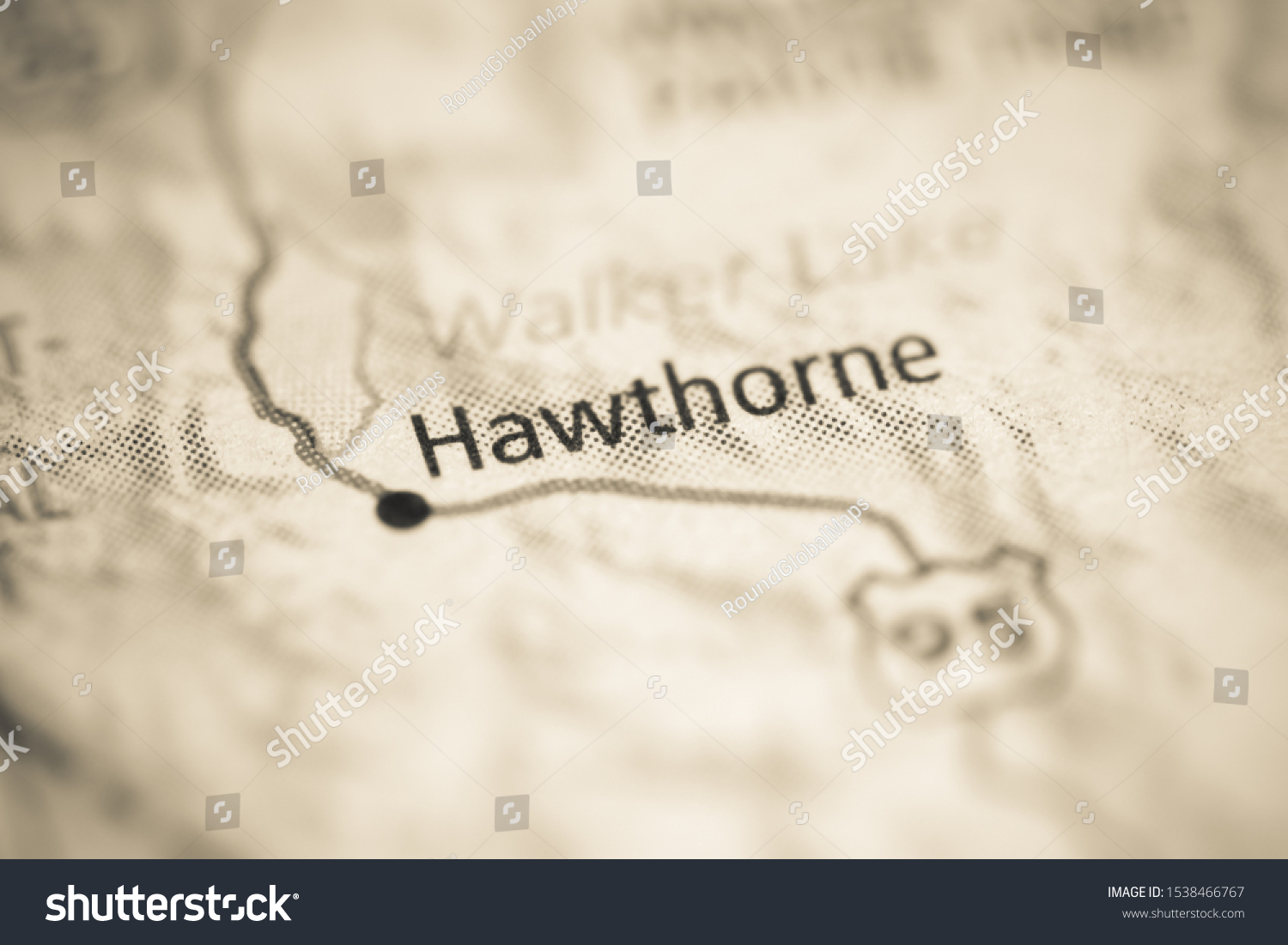 Hawthorne On Geographical Map Usa Stock Photo 1538466767 Shutterstock   Stock Photo Hawthorne On A Geographical Map Of Usa 1538466767 