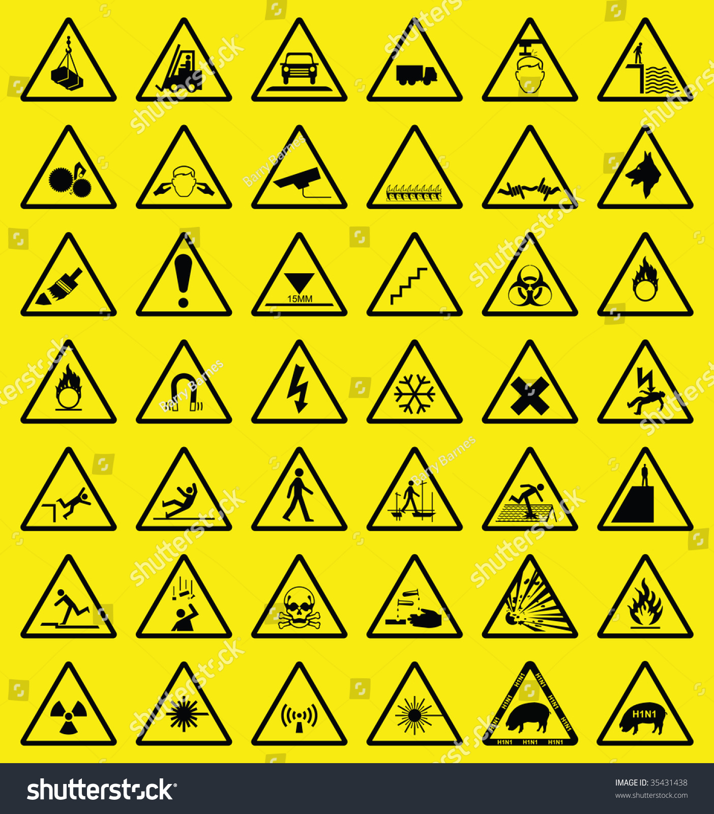 hazard warning sign collection