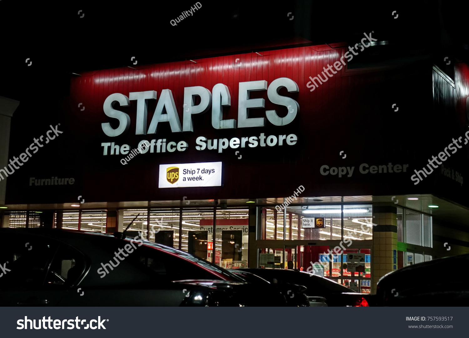 Hdr Image Staples Retailer Ups Shipping Stock Photo Edit Now