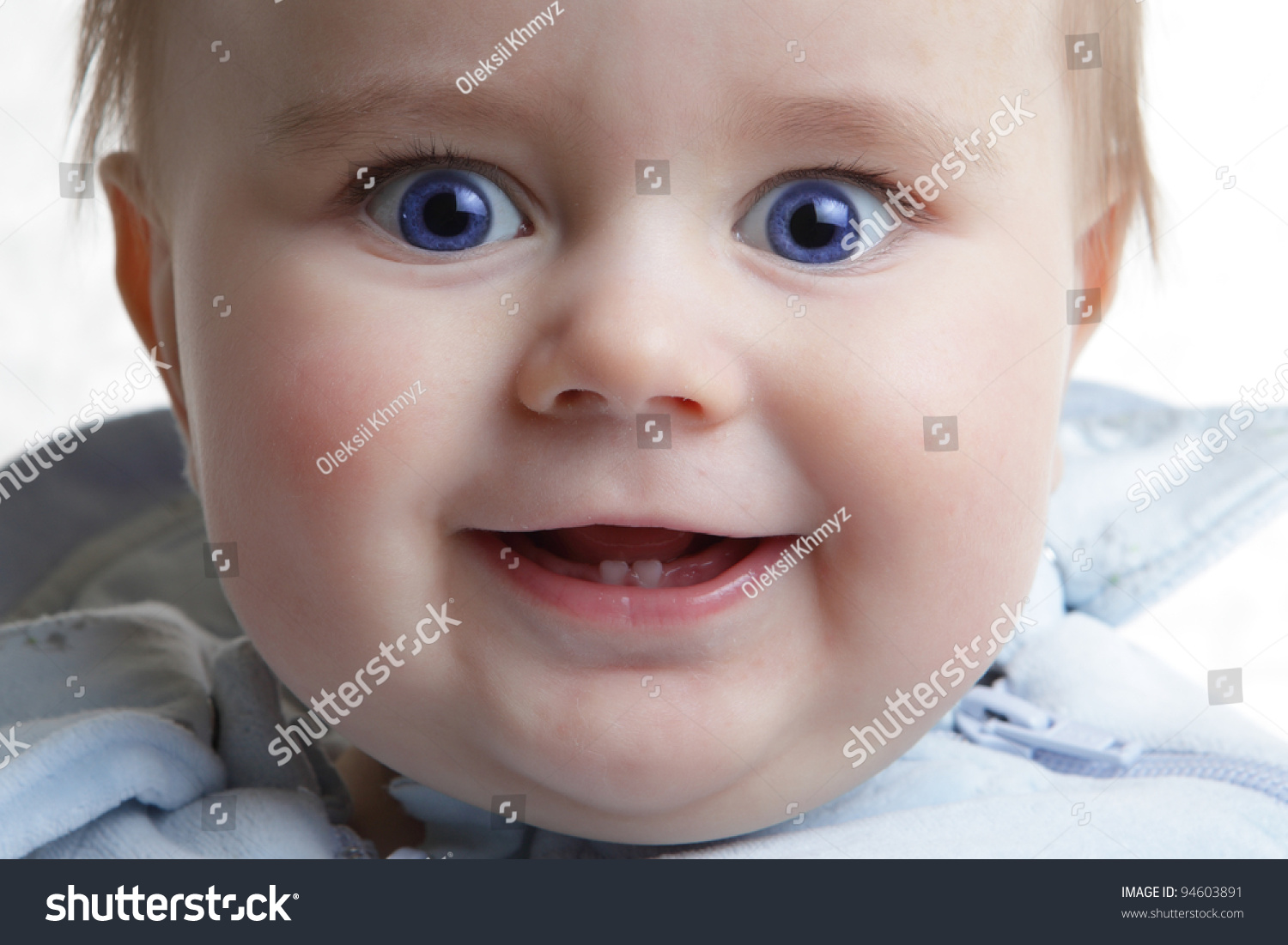 Head Shoot Cute Baby Blue Eyes Stock Photo Edit Now 94603891