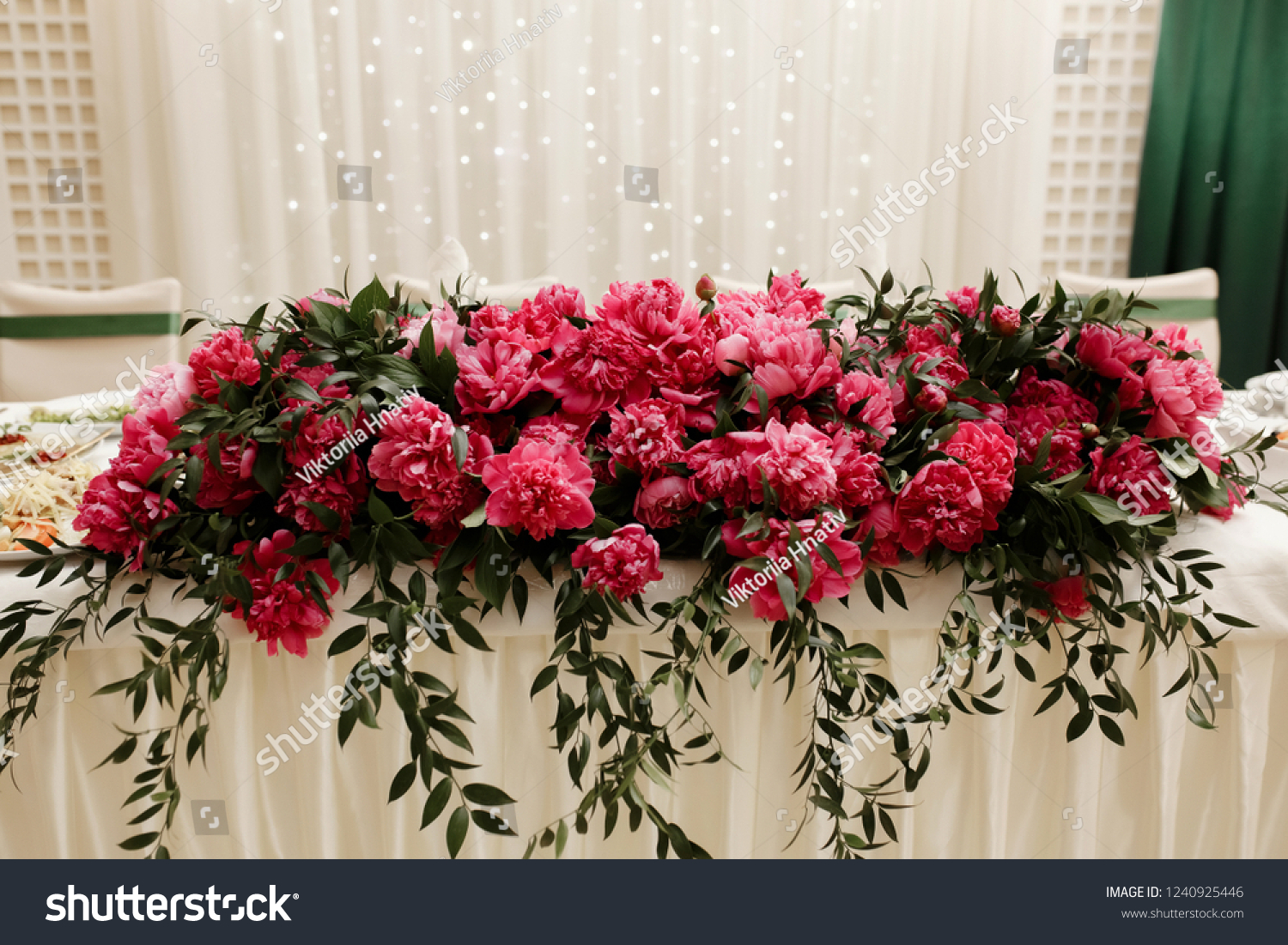 Head Table Wedding Reception Decor Design Stock Image Download Now