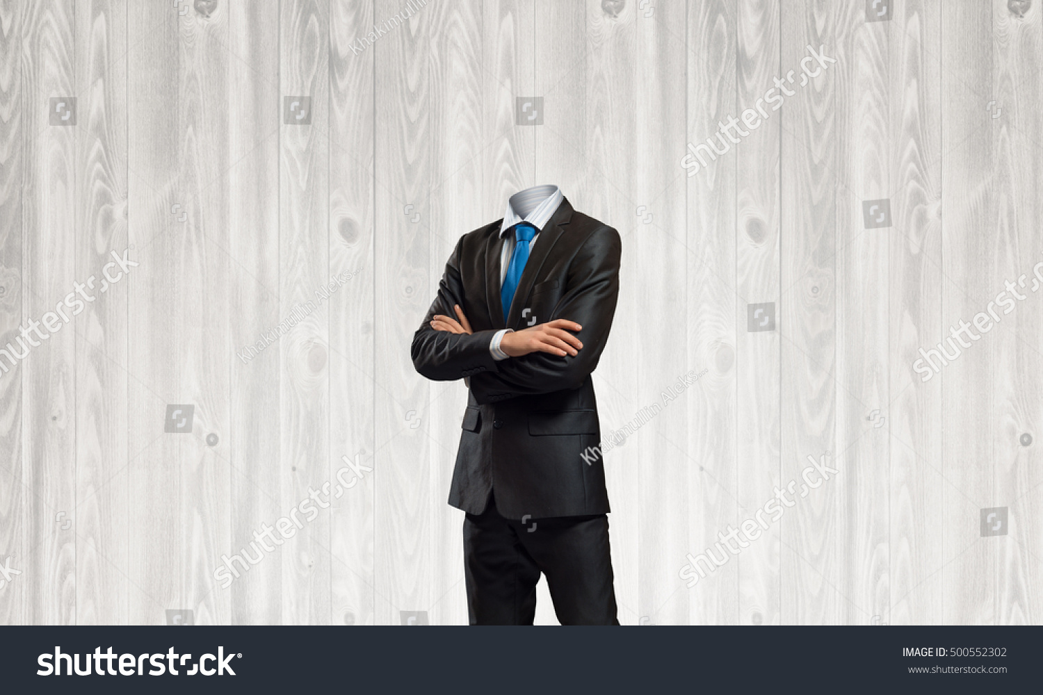 Headless Businessman Arms Crossed On Chest Stock Photo 500552302 ...