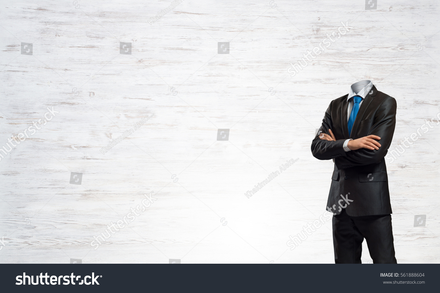 Headless Businessman Arms Crossed On Chest Stock Photo 561888604 ...