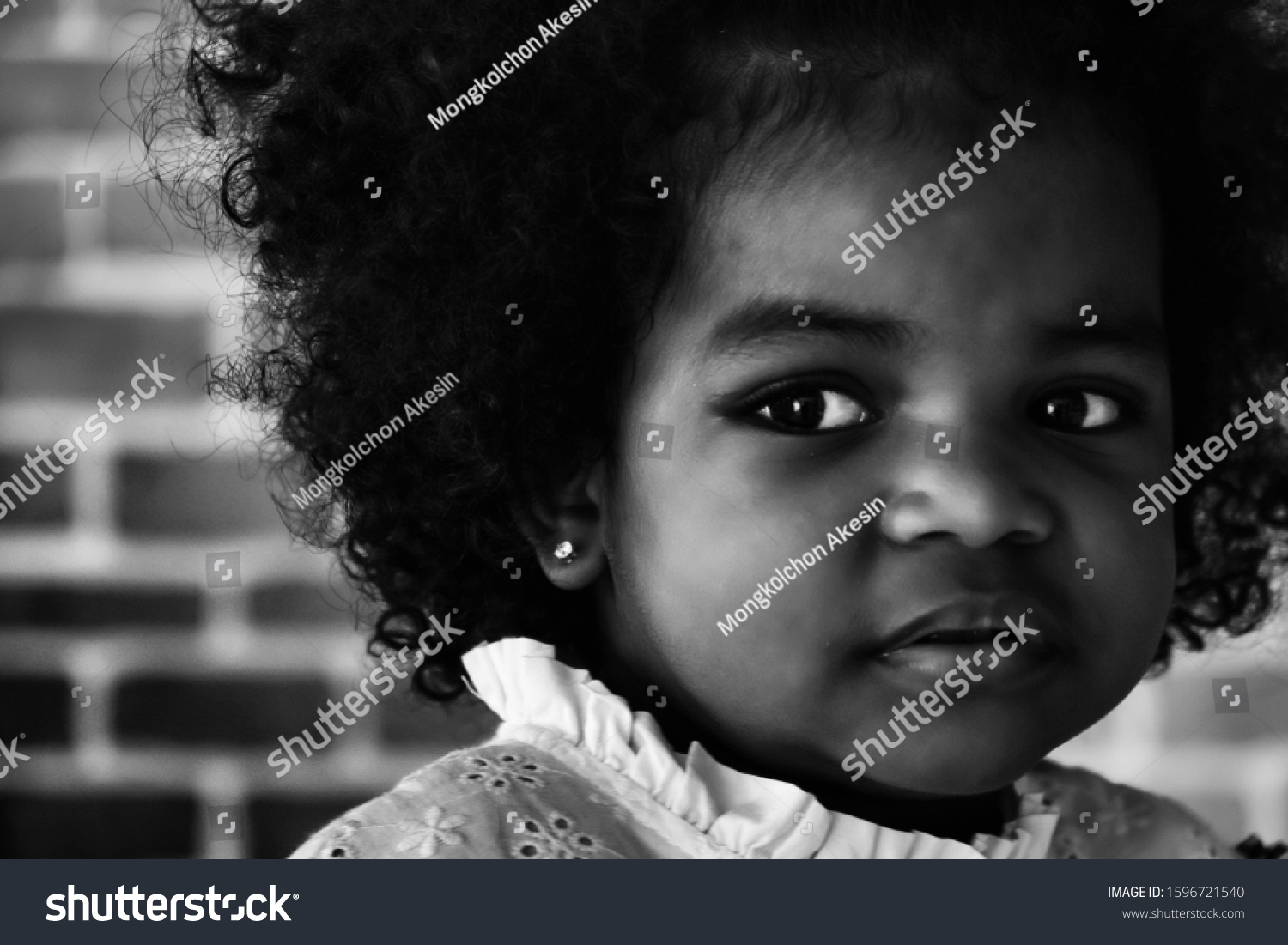 Headshot Portrait African American Girl Child Stock Photo (Edit Now ...