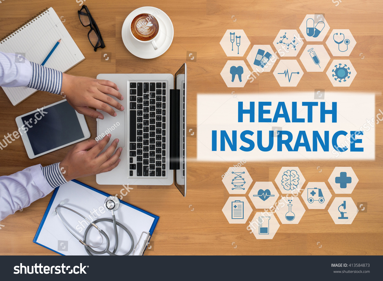 Health Insurance Professional Doctor Use Computer Stock Photo 413584873 - Shutterstock